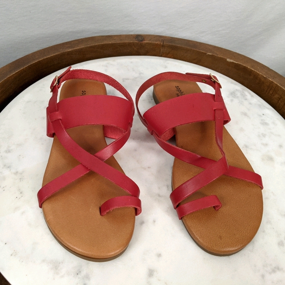 Red Strappy Sandals - Picture 9 of 9